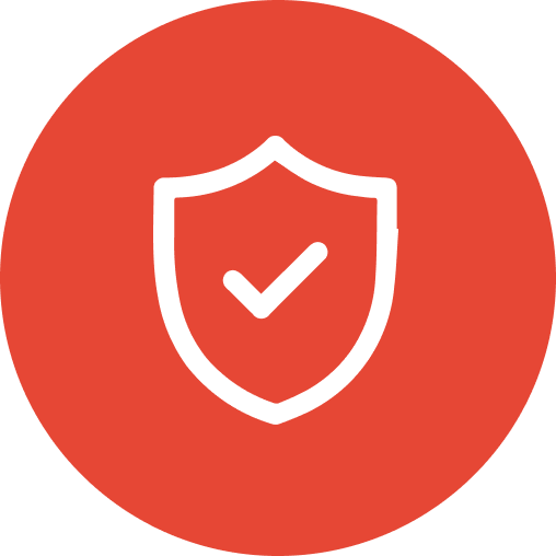 Shield icon representing safety and quality assurance for forklift attachments.