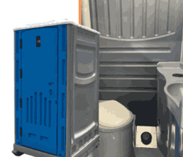 Portable Worksite Toilet with Waste Tank and Foot Pump