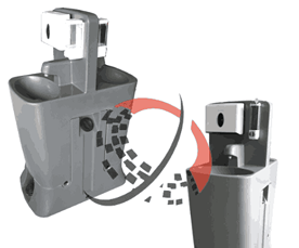 Hand pallet jack hydraulic system component showing lifting mechanism and handle, relevant to industrial equipment specifications and purchasing options.