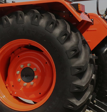 Heavy-duty solid tyre on a forklift, showcasing durability and performance, relevant to warehouse equipment solutions by Mandarin Imports & Exports.